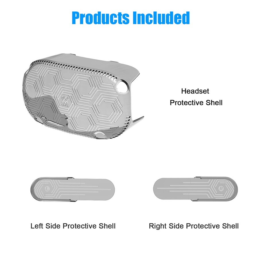 Couvercle de lentille de Protection pour casque VR, coque de Protection latérale gauche et droite pour Oculus Quest 2, accessoires de casque: Black