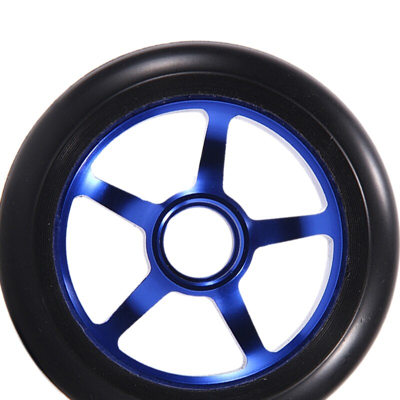 2 Stuks 100Mm Scooter Vervanging Wielen Met Lagers Aluminium Slijtvast Pu Scooter Onderdelen Scooter Accessoires