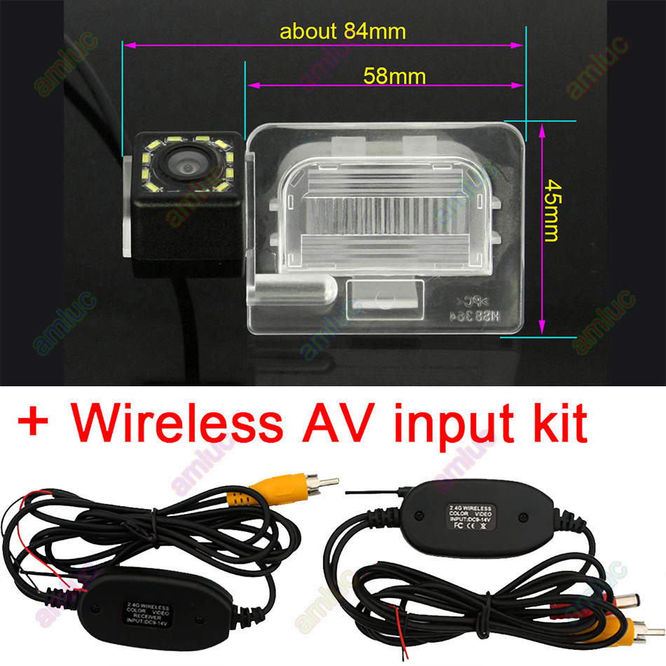 For Kia K5 Optima JF Forte K3 Cerato YD Cerato Rio Car Reverse Parking Rear View Wireles Vehicle Camera: 12led Wireless
