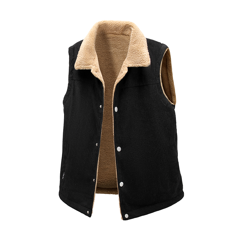 Winterweste für herren, herrenweste aus winterfleece und warmem lammfleece, vielseitige und lässige herrenweste