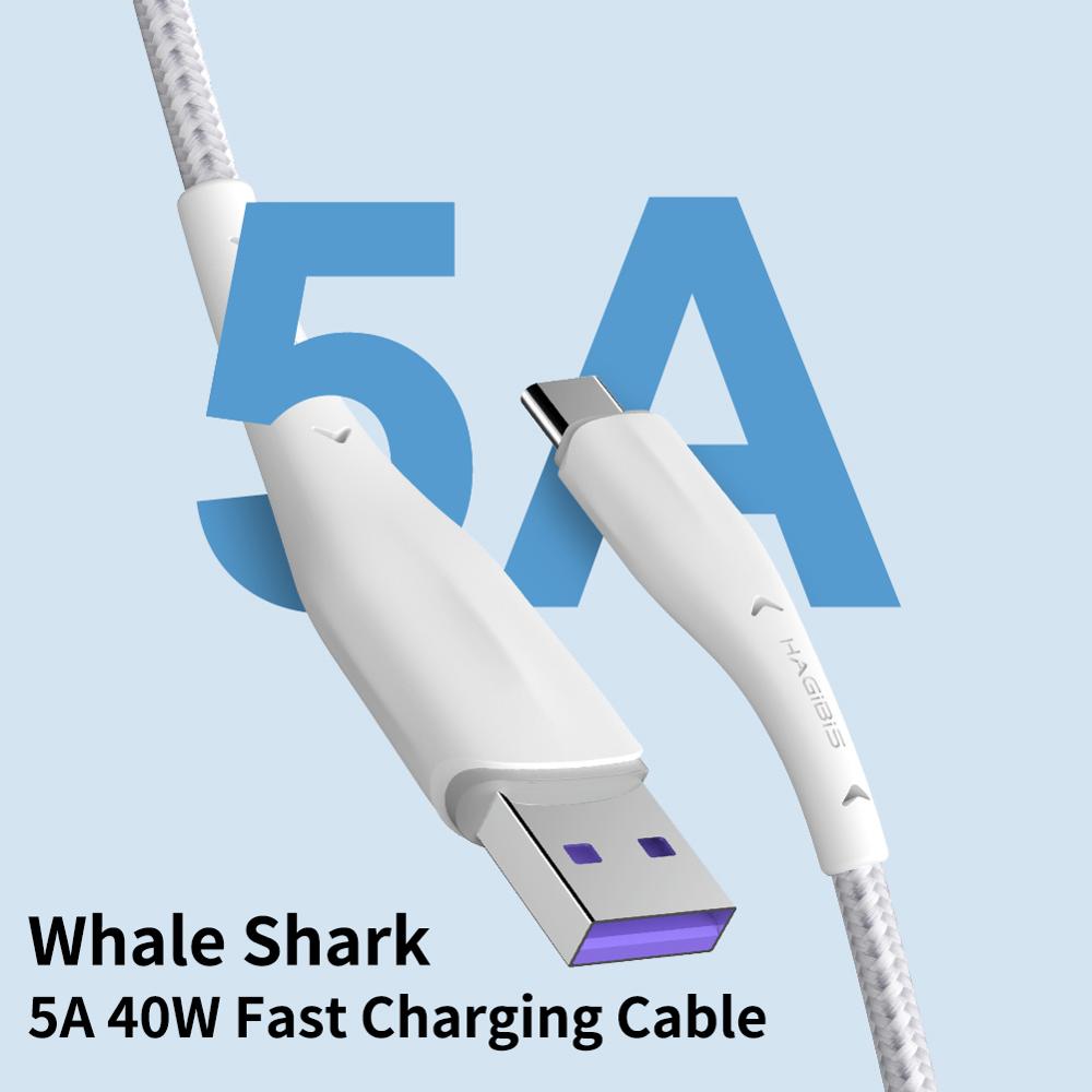 Hagibis USB Typ C Kabel für Samsung S10 S9 5A 40W Schnelle Ladung USB-C Lade Draht USB C Kabel für Xiaomi mi9 Redmi note7 Huawei