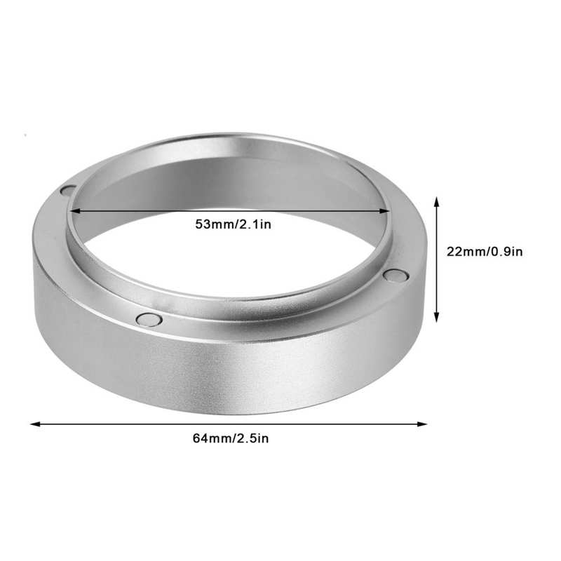 51Mm/53Mm/58Mm Koffie Doseren Ring Doseren Trechter Met Magnetische Vervanging Grijs Koffie Maken Gereedschap koffiezetapparaat Accessoire