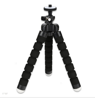 Statief Voor Telefoon Mobiele Camera Houder Clip Sport Camera Monopod Stand Octopus Voor Gopro Hero 11 10 9 8 Mini MAX Flexibel Statief: Black