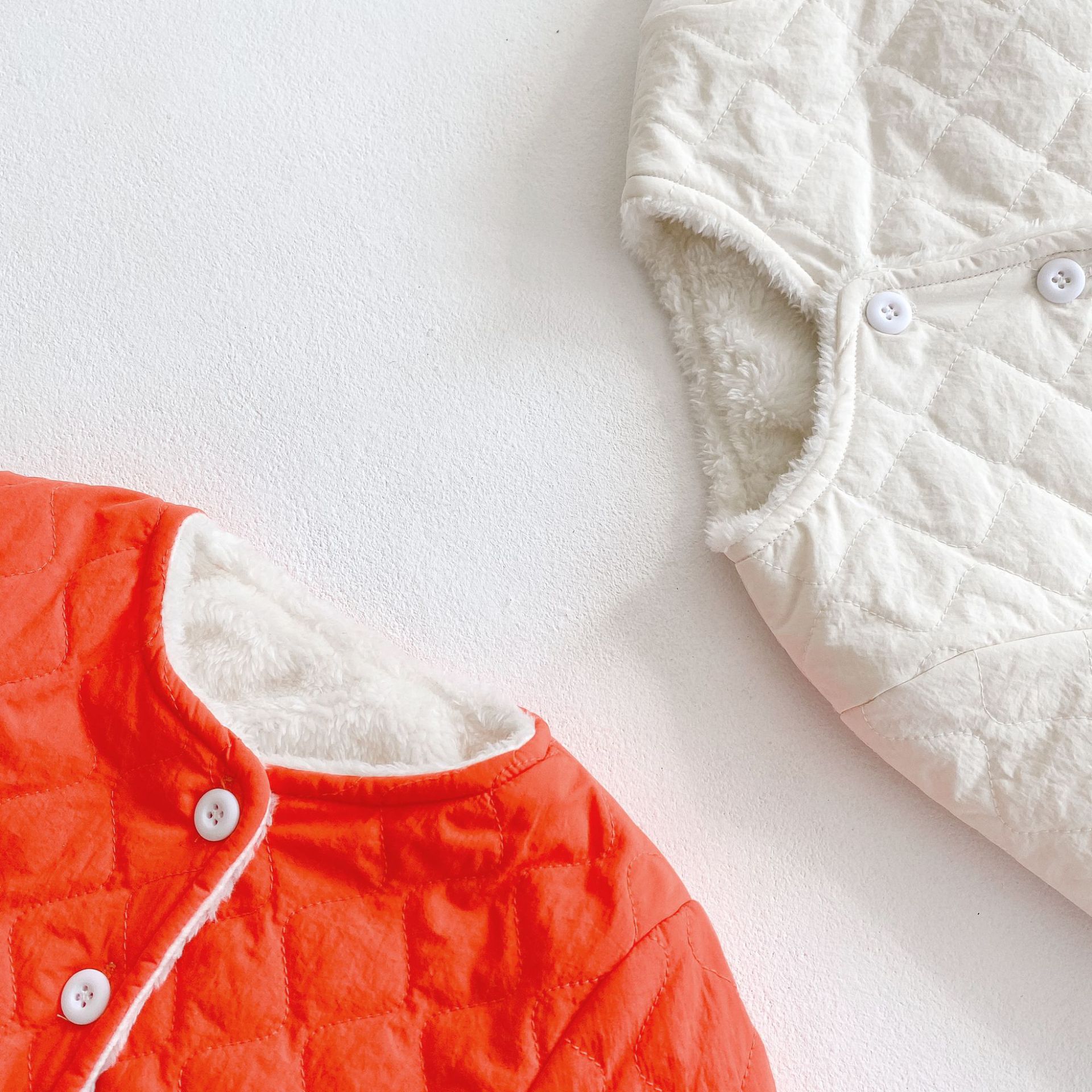 Winter Baby Meisjes En Jongens Effen Kleur Dikker Jas Krijgen Hoed Gratis