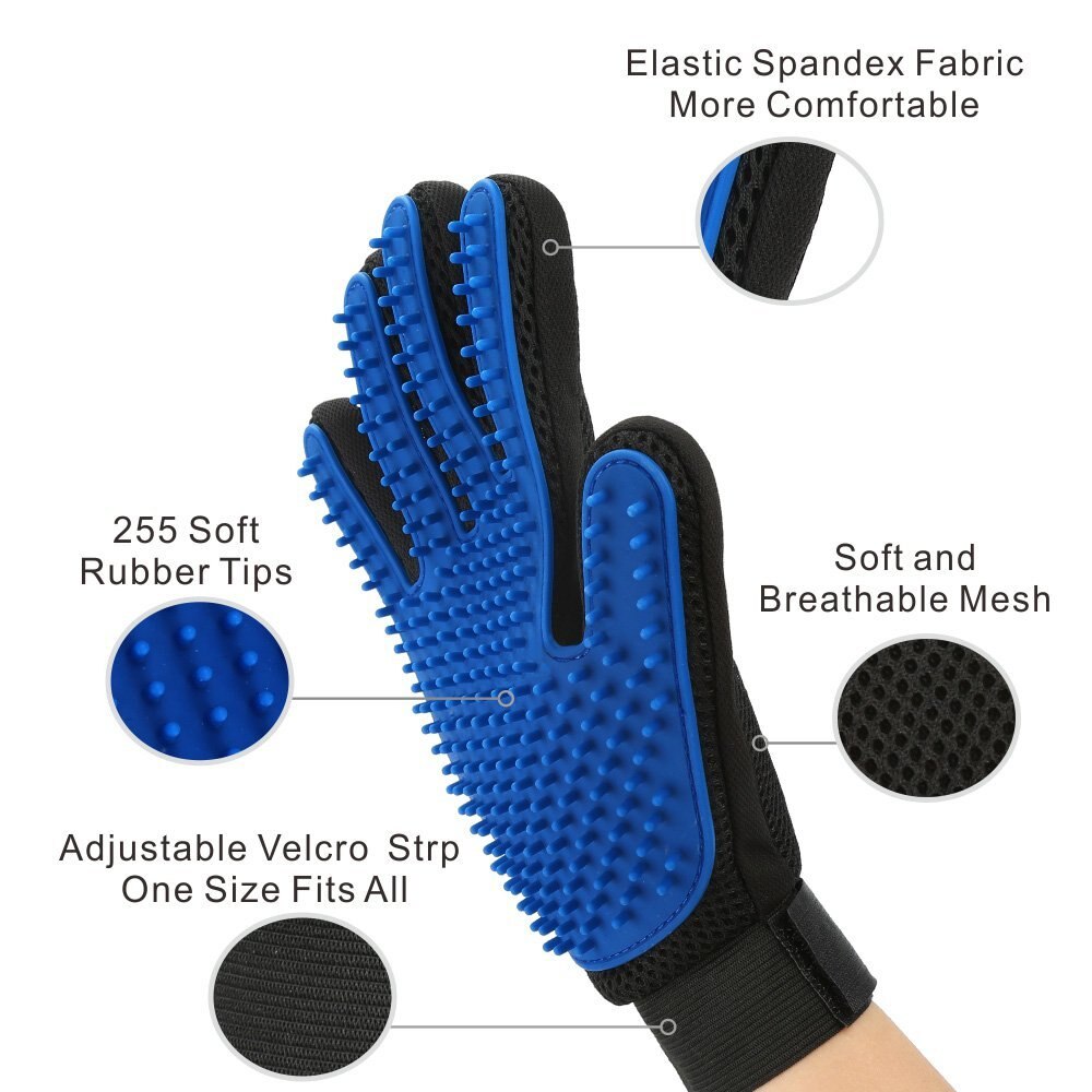 Gant de poils de chien par ultrasons | Brosse pour poils d'animaux, peigne de chien, brosse pour poils d'animaux, toilettage de chats, nettoyage des vrais doigts à usage domestique