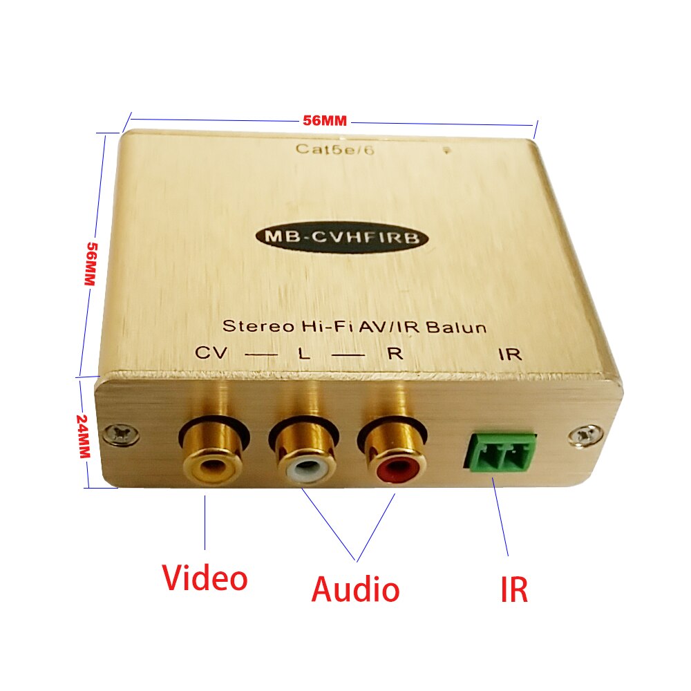 Analog Stereo AV Extender With IR RCA AV Audio and Video Transceiver over Cat5e/6