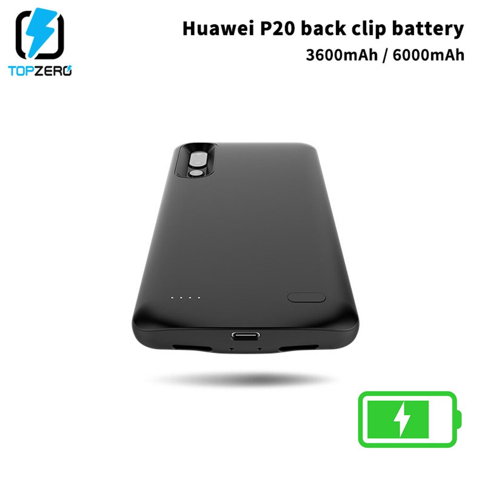 Capa carregadora de bateria para huawei p20 p20 pro, capa externa portátil para huawei p20 pro, capa de carregamento de silicone