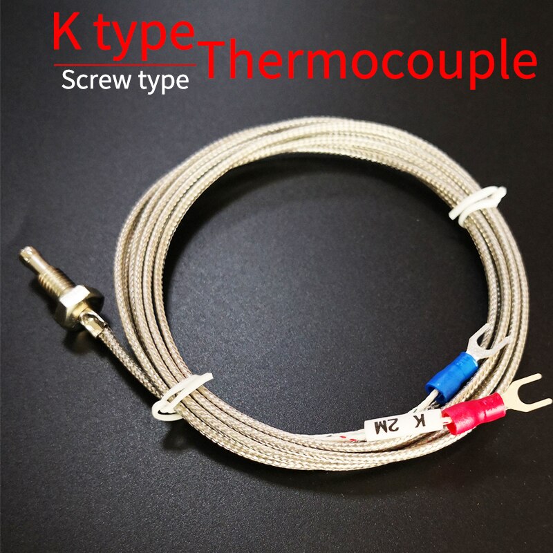 K &amp;  pt100 -type termoelementsonde 3- -leder  m8 -tråds temperaturføler til termostat rex -c100