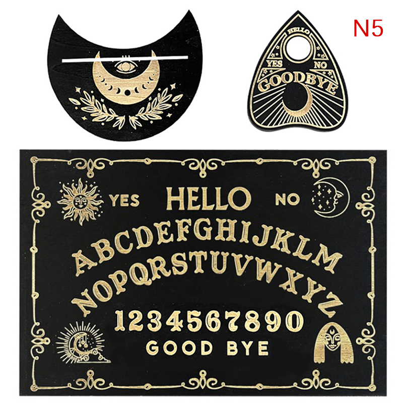 12inch Wooden Divination Pendulum Board Engraved Magic Board Ouija Board Metaphysical Message Witch's Pendulum Board Kit: light green