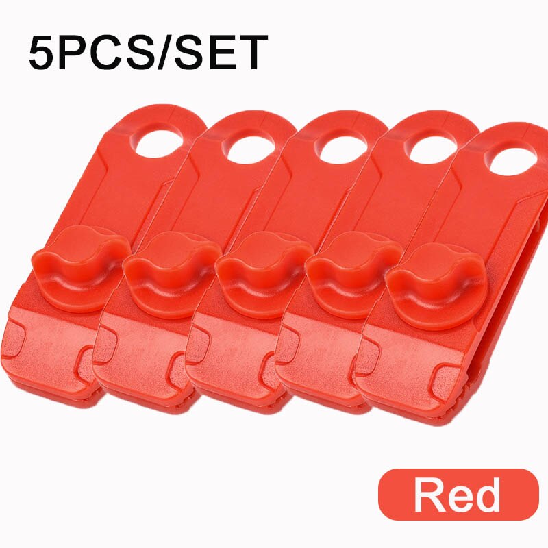 7 kolorów wielofunkcyjny przenośny namiot kemping baldachim wiązanie plandeki z śruba motylkowa markizy zaciski liny płachta kempingowa klipy: czerwony-2