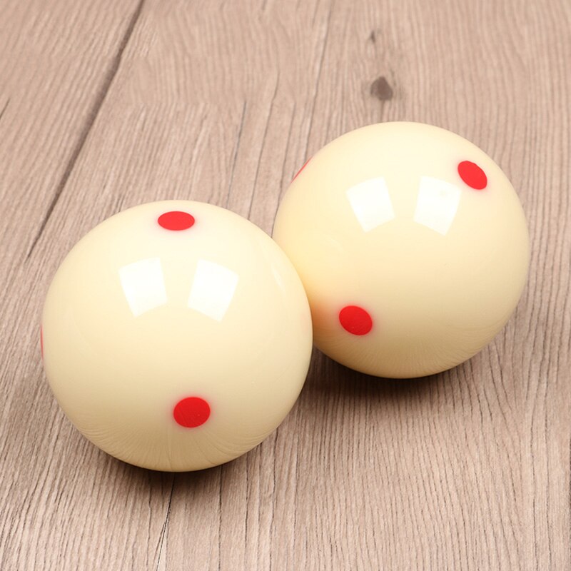 Cue bold med 6 røde prikker standard pool-billard hvid cue træningsbold  xd88
