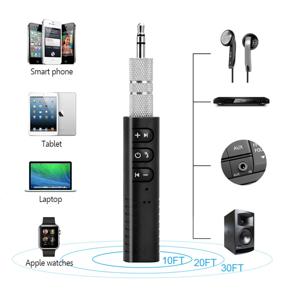 Mini Wireless 4.1 Bluetooth Adapter Dongle Receiver AUX 3.5mm Jack Audio Music Stereo Car Portable 2.4Hz For Computer Headphones