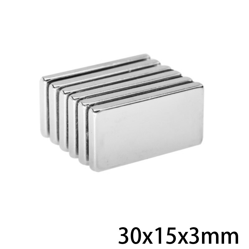 5 ~ 50 Stuks 30X15X3 Mm Blok Krachtige Magneten 30 Mm X 15 Mm N35 Diy Neodymium Magneet 30X15X3 Mm Permanente Ndfeb Magneten 30*15*3 Mm