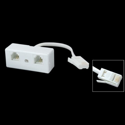 Telefoon uk bt-stekker naar dual  rj11 secundaire adapter