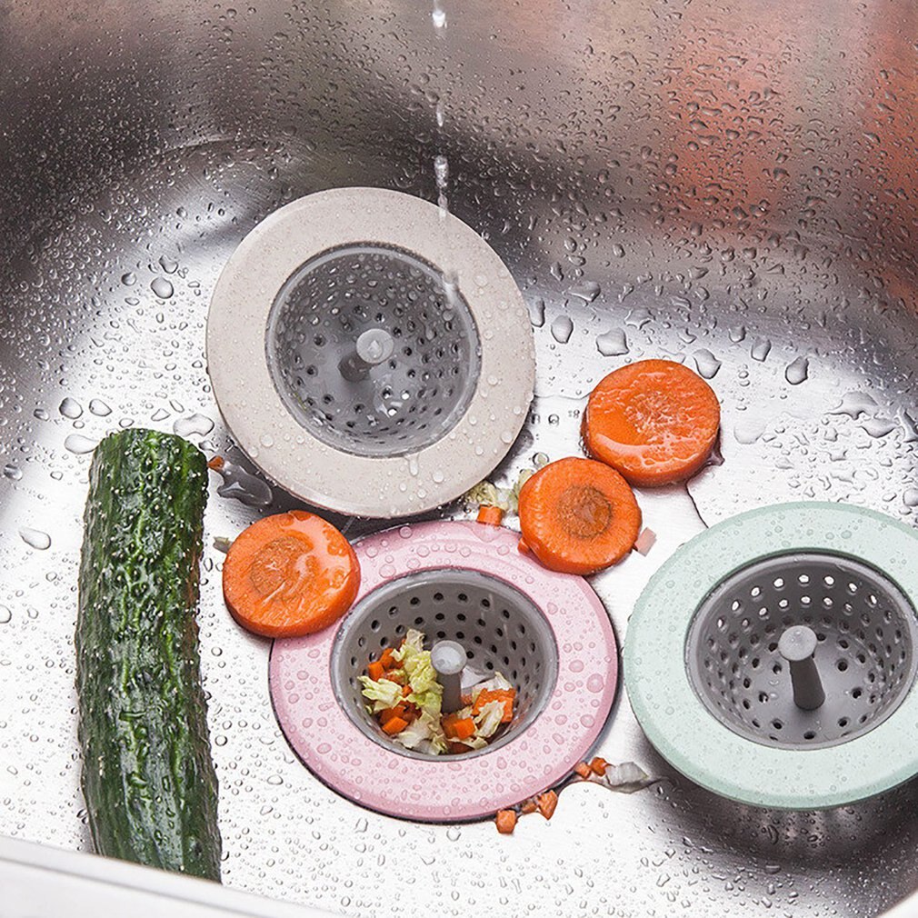 Silikone køkkenvaske afløbspropper siler kloak hårfilter indsamler badeaftapningspropper vask gulvafløbspropp køkkenværktøj