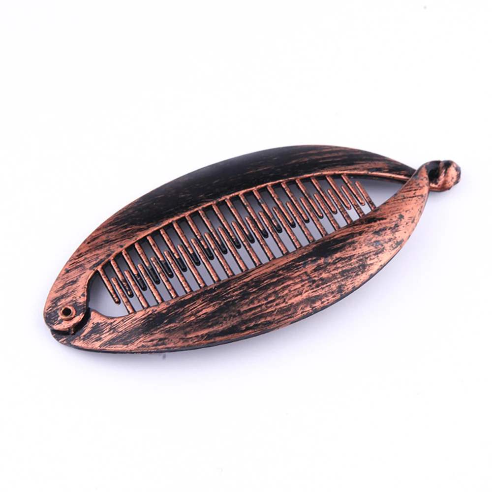 1Pcs Vintage Banaan Haar Clip Vrouwen Lui Haar Kam Clips Vis Vorm Haar Klauw Clips Haar Haarspeldjes Haarspelden Haar accessoires: A9