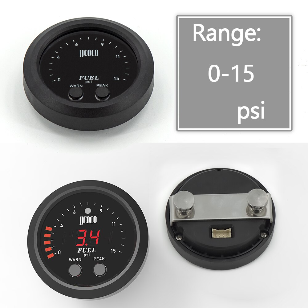 Ultra-thin Electronic fuel pressure gauge with 1/8 npt sensor oil pressure meter red display digital 0-15psi
