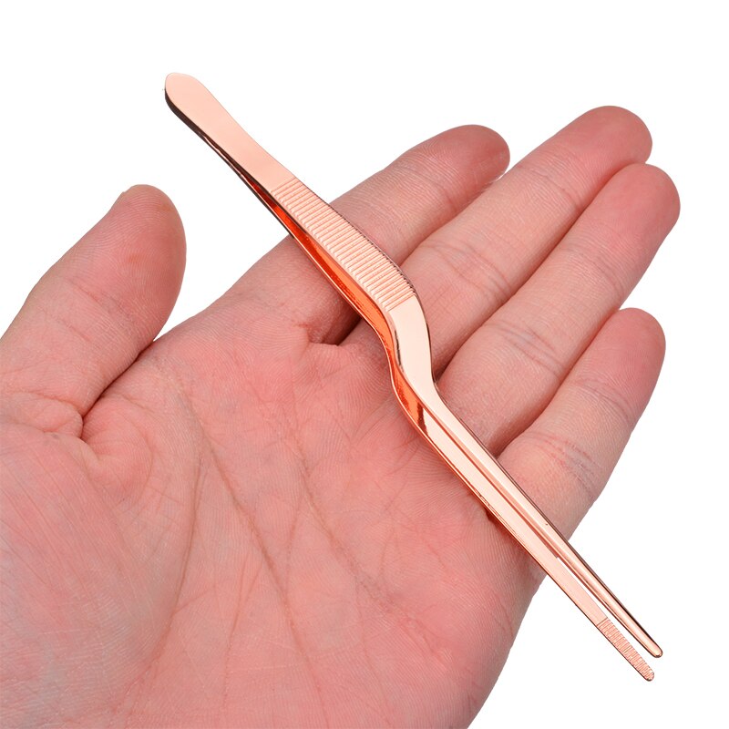 13.9 Cm Rvs Chef Plating Tweezer Tang Rose Gold Professionele Keuken Gereedschap