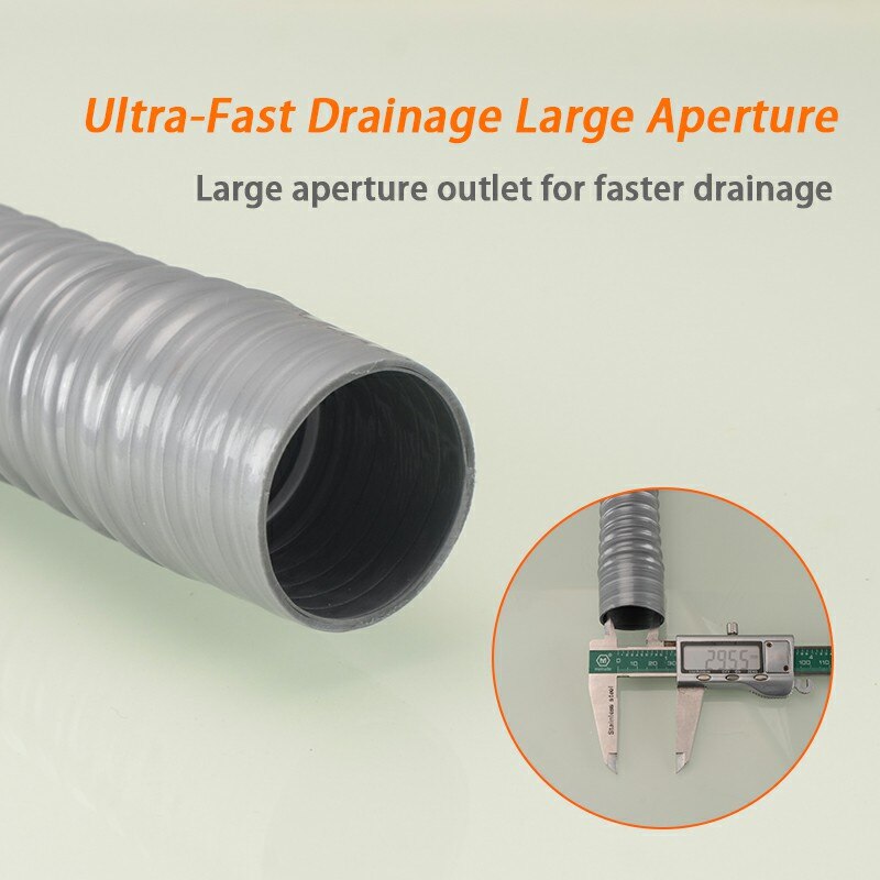 Tubería de drenaje Universal para lavabo, 0,3-2M, diámetro interno de 32MM, extensión, espesa, manguera de repuesto Flexible, pajitas, piezas duraderas
