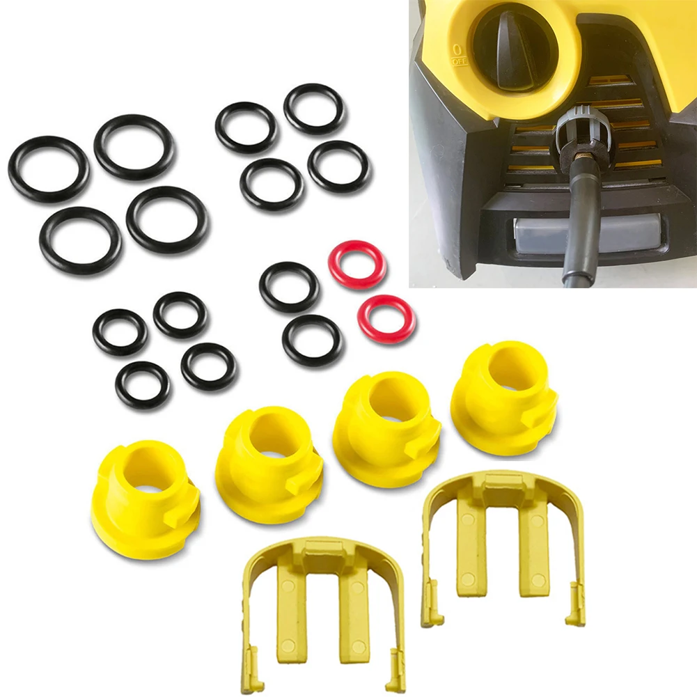 22 Uds para Karcher K2 K3 K4 K5 K6 K7 boquilla de lavadora de alta presión junta tórica sello C Clip Set 2,640-729.0 piezas de arandelas a presión