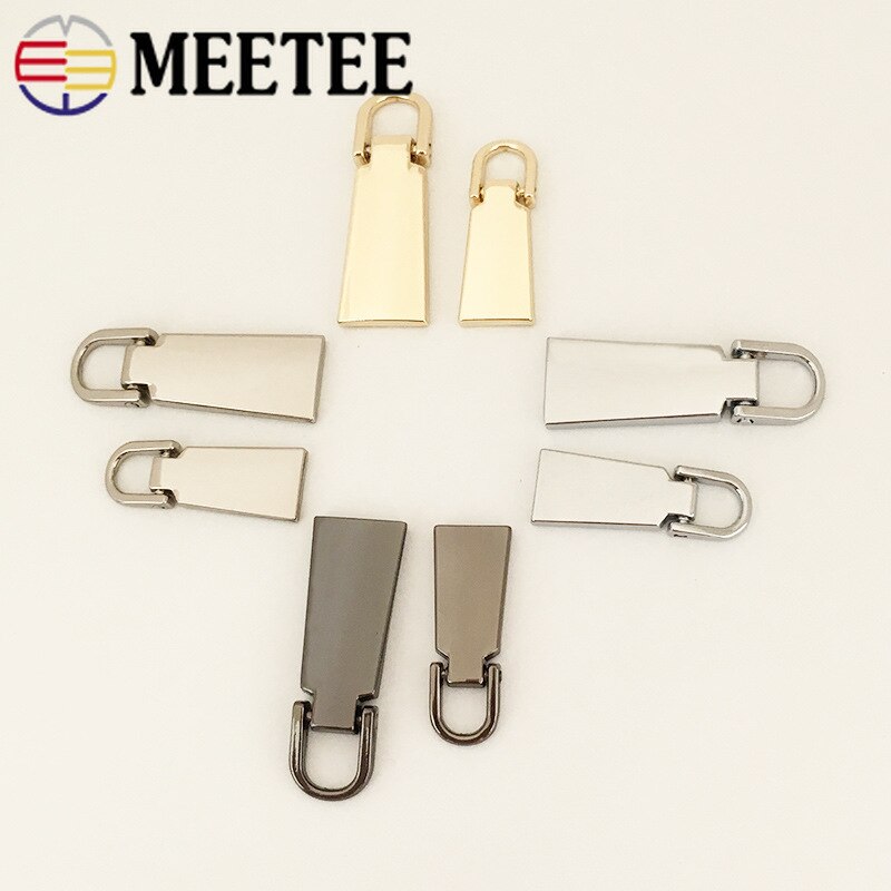Tiradores de cremallera de Metal, kit de reparación de cabeza, tirador de cremallera, accesorios de costura DIY, 3 #5 #, 10 Uds.