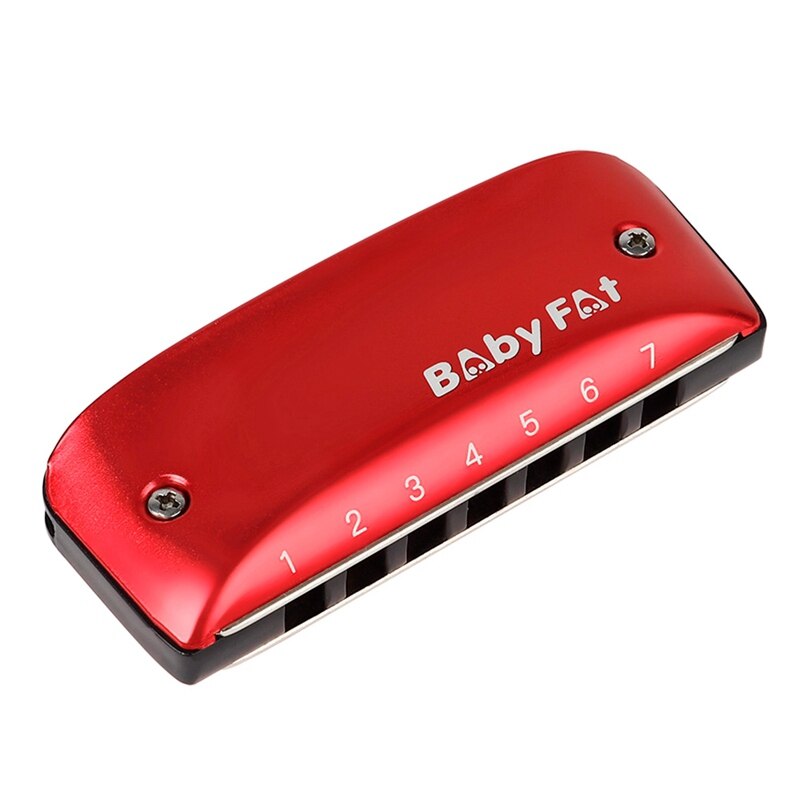 Blues Harmonica 7 Gaten Een-Key Beginner Diatonische Harmonica Voor Kinderen Met Lanyard