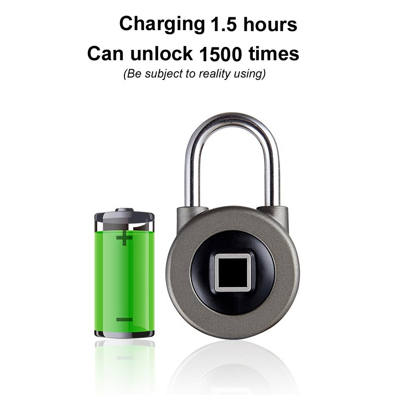 Smart Bluetooth Padlock Fingerprint and Phone APP Unlock Waterproof IP66 Security Door Lock For Luggage/Cabinet/Drawer/Bike M3