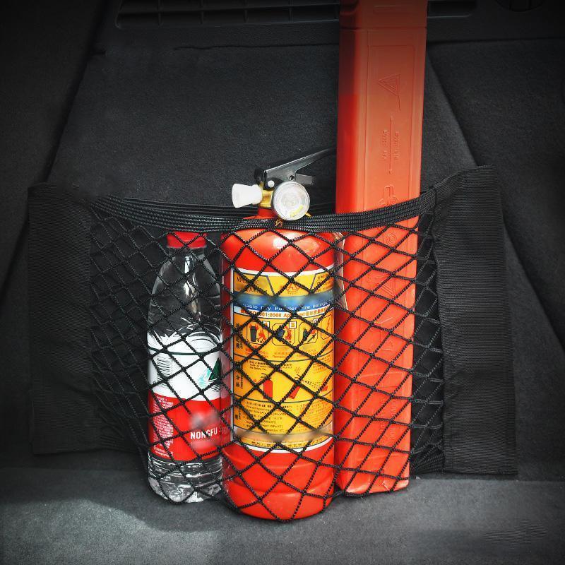 Car Interior Trunk Seat Back Elastic Mesh Net Car Styling Storage Bag Pocket Cage velcro Grid Pocket Holder Car Accessories Trun