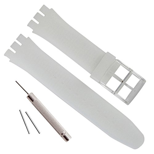 Voor Swatch Band Jelly Siliconen Rubber Horloge Band Gesp 16mm 17mm 19mm 20mm Sport Armband Vervanging waterdichte Accessoires: Blue pink / 16mm