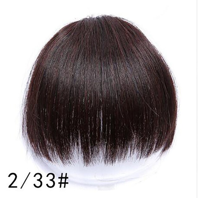 DIFEI kobiece mikro proste syntetyczne grzywki o wysokiej temperaturze grzywka naturalna bezszwowa grzywka: #33