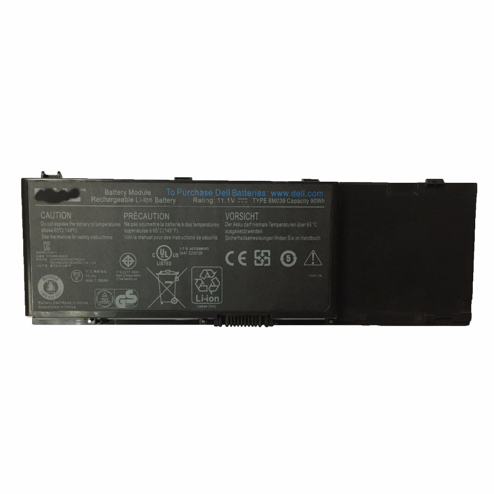 Batería Original para portátil Dell Precision M2400, M4400, M6400, M6500, 11,1-312, C565C, DW842, KR854, J012F, 0873 V, 90Wh/9 celdas