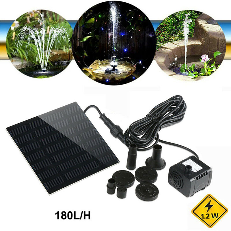 Solar springvand flydende vand springvand fontæne til haven dekoration sol fontein pool dam vandfald
