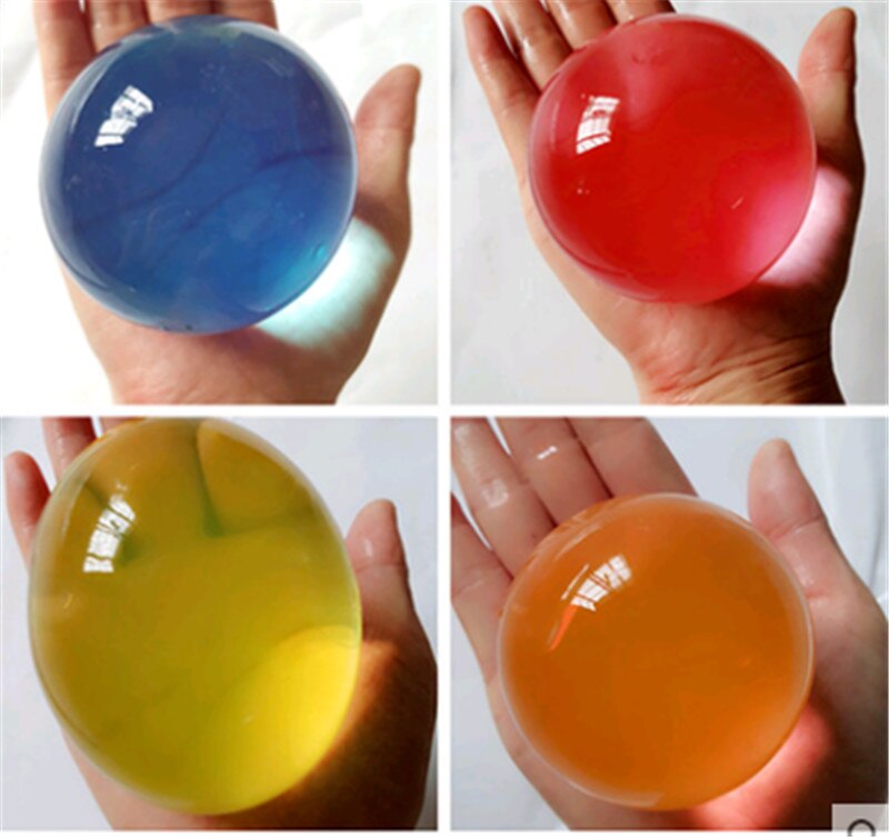 10 Stck Große Hydrogel Kugeln Perle Geformt Sehr Große 13-17mm Kristall Boden Wasser Perlen Schlamm Wachsen Ball hochzeit Dekor Wachsenden Lampen