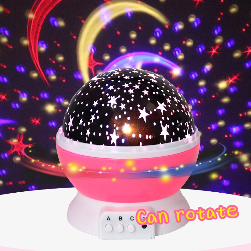 Novità giocattoli luminosi romantico cielo stellato LED luce notturna proiettore batteria USB luce notturna giocattoli creativi di compleanno per bambini