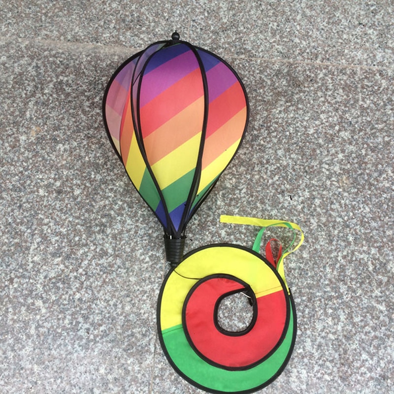 1Pc Rainbow Stripe Windsock Air Balloon Wind Spinner Outdoor Kids Toy