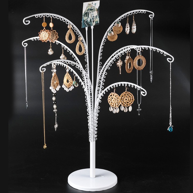 Sieradenorganizer in de vorm van een boom, hanger van metaal, oorbellen, ketting, ringhanger, armband, sieradenstandaard