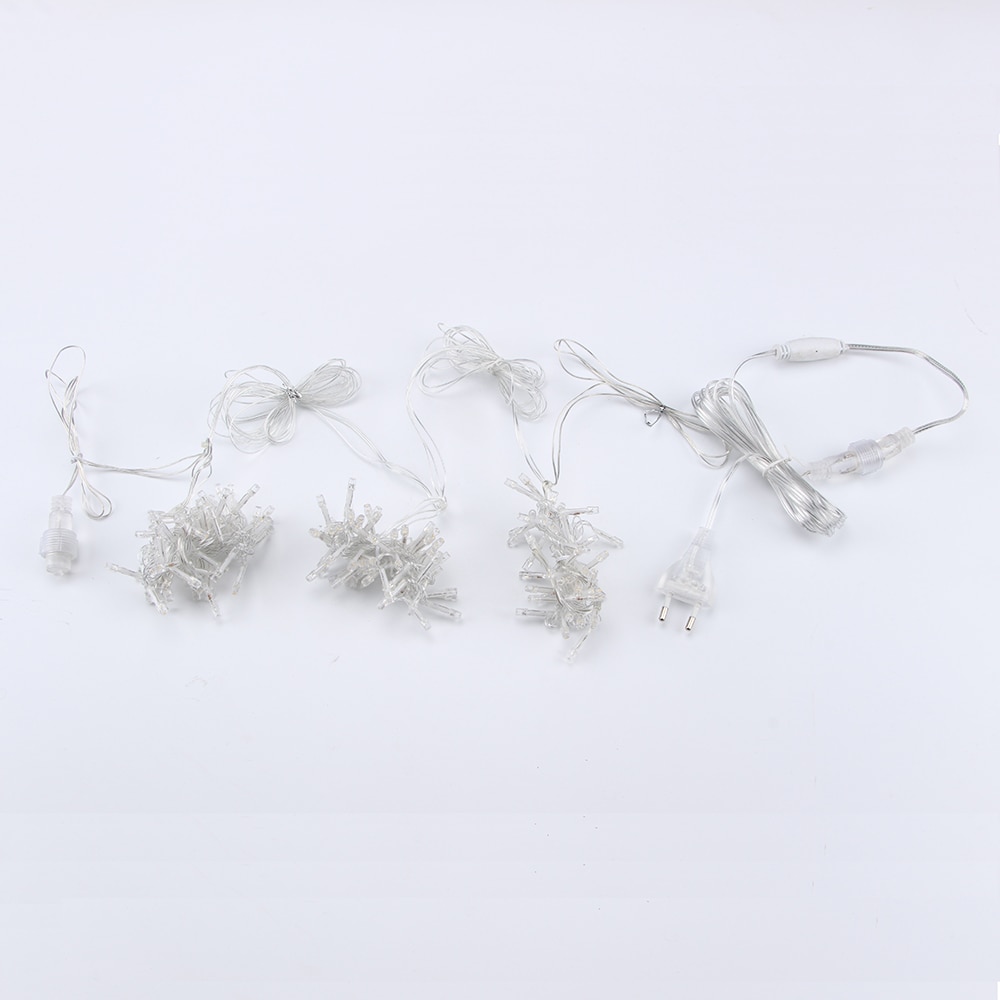 2.4m Led Icicle String Lights Christmas Garden Tree Decoration Christmas Fairy Light Garland Outdoor Party Patio Street Decor