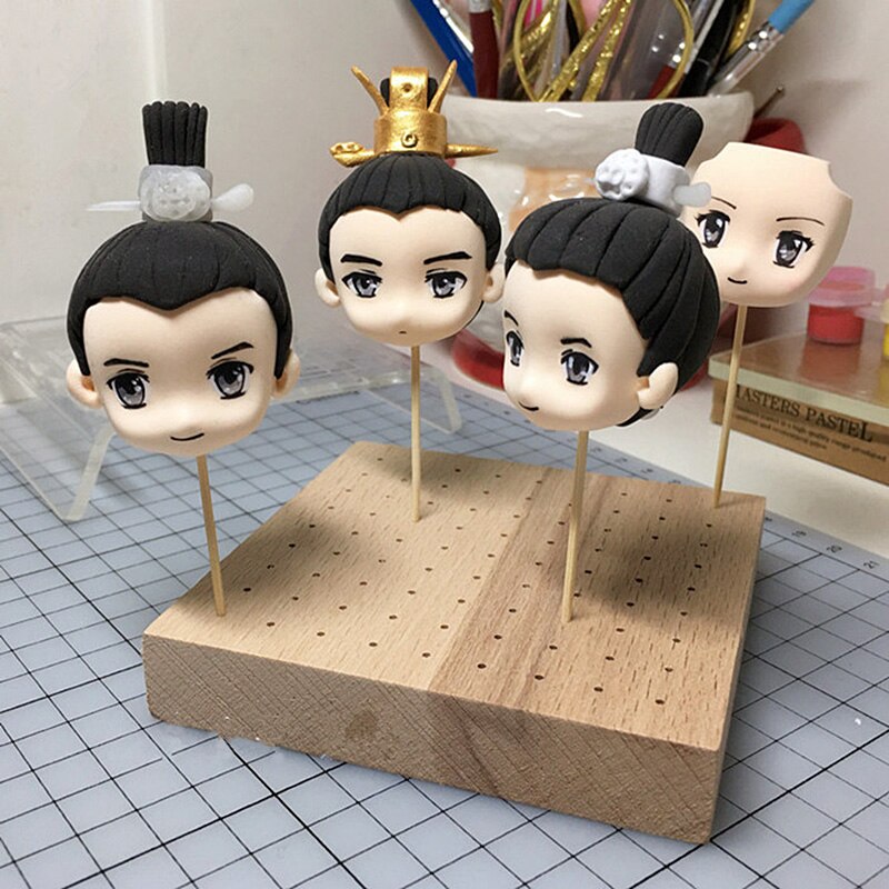 Klei Klei Figuur Droogrek Grenen Vierkante Gat Insert Houten Board Modeling Tools Accessoires Praktische Sculptuur Klei Gereedschap