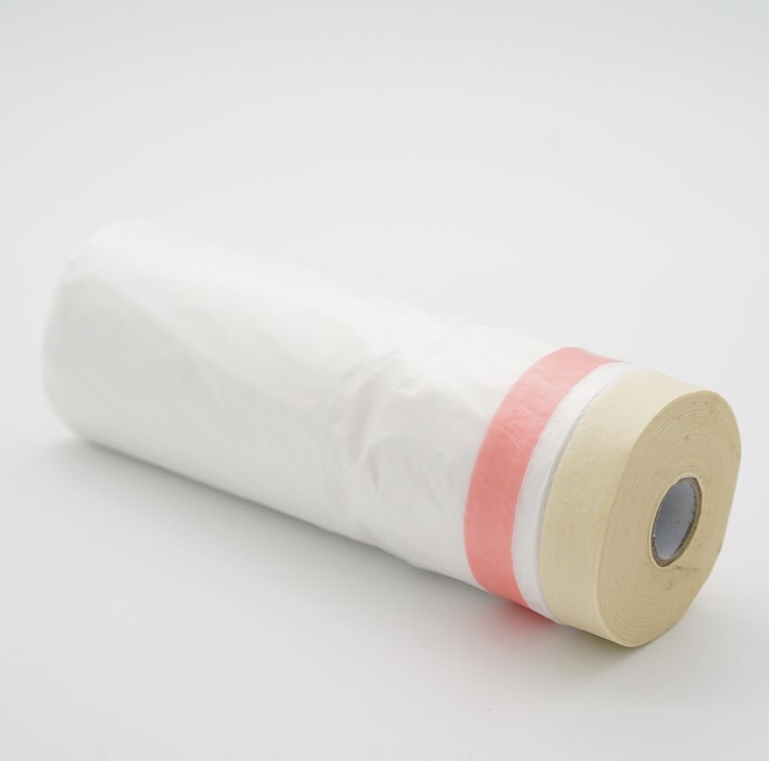 110cm*30m Per Roll Pre-Taped Plastic Cloth Masking Film Spray Paint Protection Film Plasti Dip Masking Film