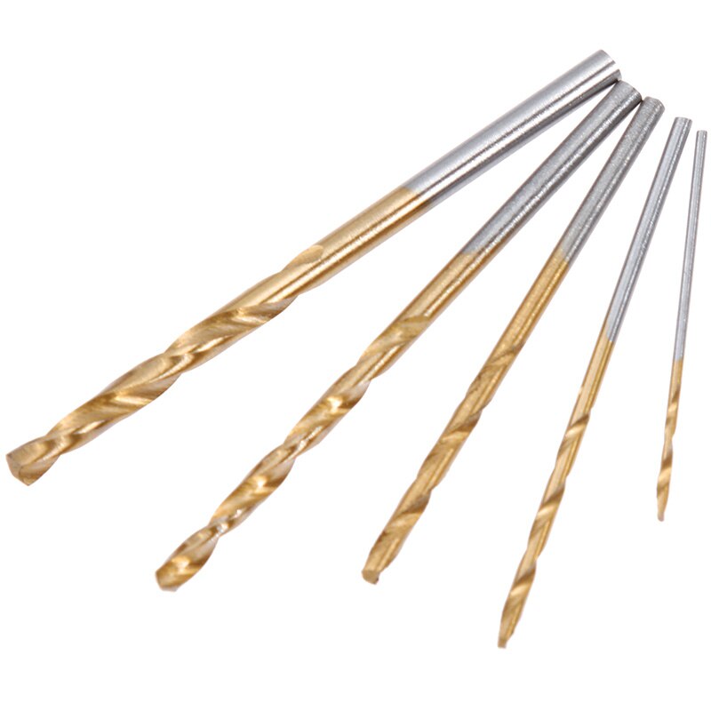 Oauee 50Pcs HSS High Speed Steel Drill Bits Set Titanium Coated Drill Bits Tool Power Tools 1/1.5/2/2.5/3mm