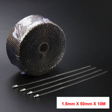 Titanium golden FIBERGLASS LAVA ROCK EXHAUST HEADER PIPE THER 2"x10M Engine Tape