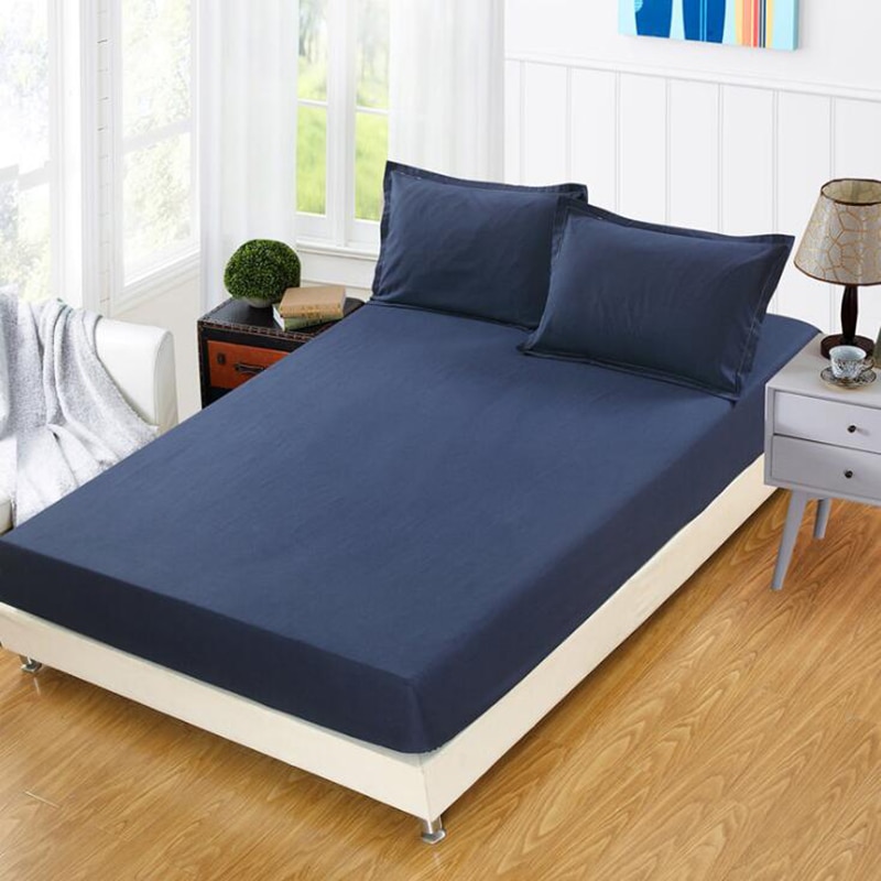 Simmons Dedicated Non-slip Simmons Mattress Protector Mite Sheet Waterproof Mattress Protector Bed Cover: Navy / 200x220cm