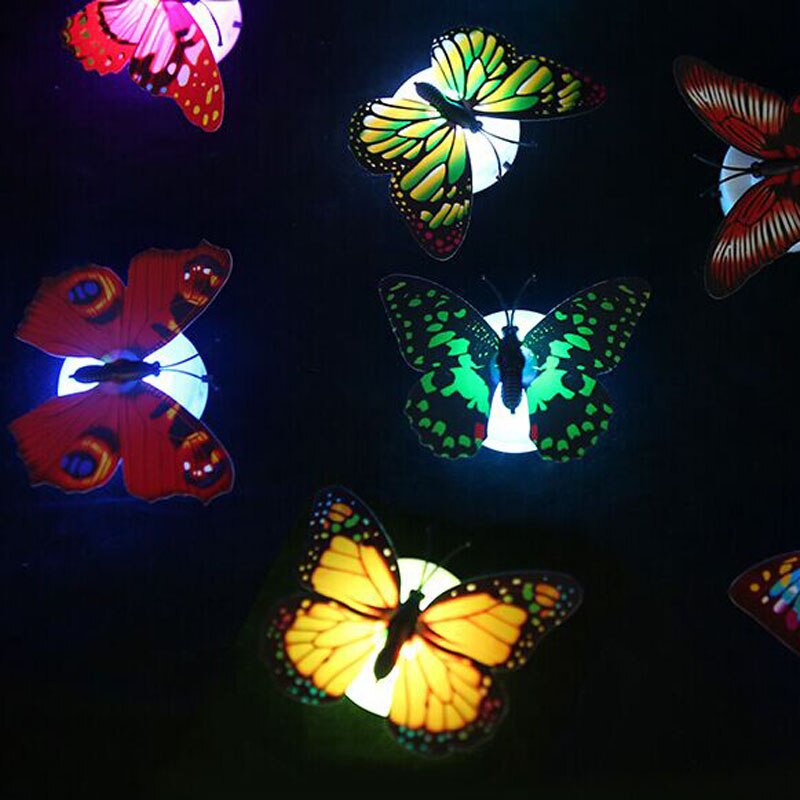 glühen in das dunkel spielzeug Bunte Nachtlicht Schlafzimmer Lampe für freundlicher Dekorative Schmetterling Licht Bunte Baby Nacht Lampe Spielzeug