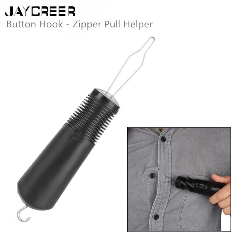 JayCreer botón Hook - Zipper Pull Helper-Herramienta de dispositivo de asistencia de ayuda de apósito para artritis, Vida independiente-agarre de mango ancho