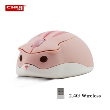 2.4G Wireless Mouse Cute Hamster Cartoon Computer Mice Ergonomic Mini Office For Kid Girl