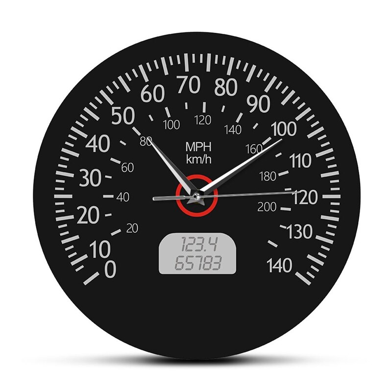 Reloj Digital de pared con velocímetro para coche