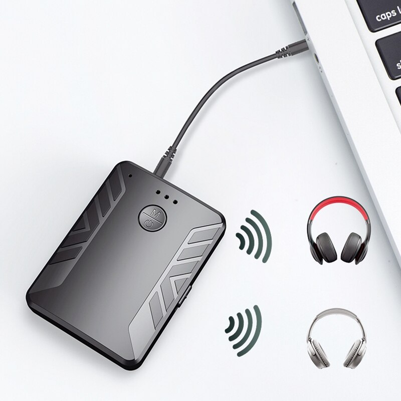 T19 bluetooth 5.0 o zender en ontvanger oproep 3 in 1 tv computer dubbele zender één voor twee adapter: Default Title