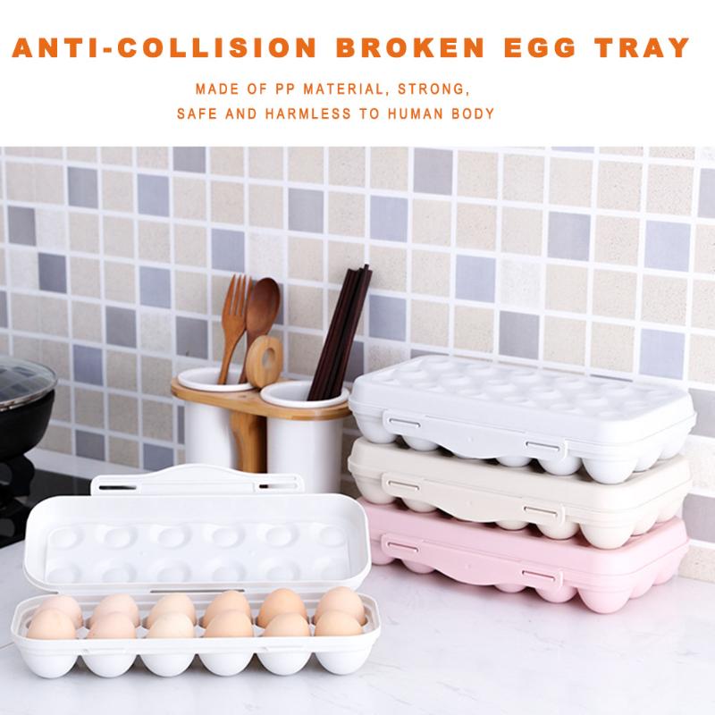 18 Grids Anti-Collision Ei Lade Houder Koelkast Scherper Opbergdoos Plastic Eieren Organizer Container