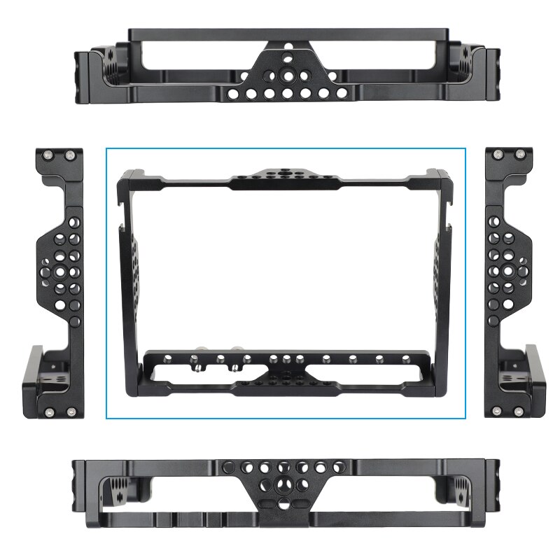 Kimrig Liliput H7 H7S 7 Inch 4K Monitor Kooi Kit Beschermende Armor (Exclusief Gebruik) met 1/4 &quot;Montage Punten &amp; Schoen Mounts
