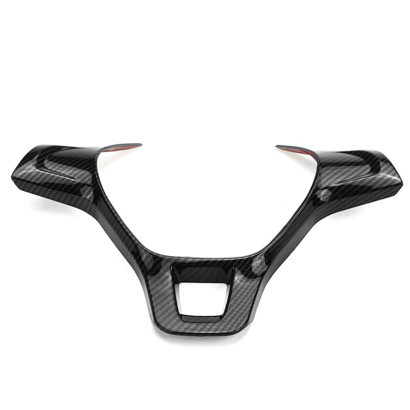 DOOREX 2 stks Set Auto Stuurwiel Knop Frame Cover Trim Carbon Fit for Nissan 350Z 2006 2007 2008 2009 Fiber Red Stuurwielhoezen
